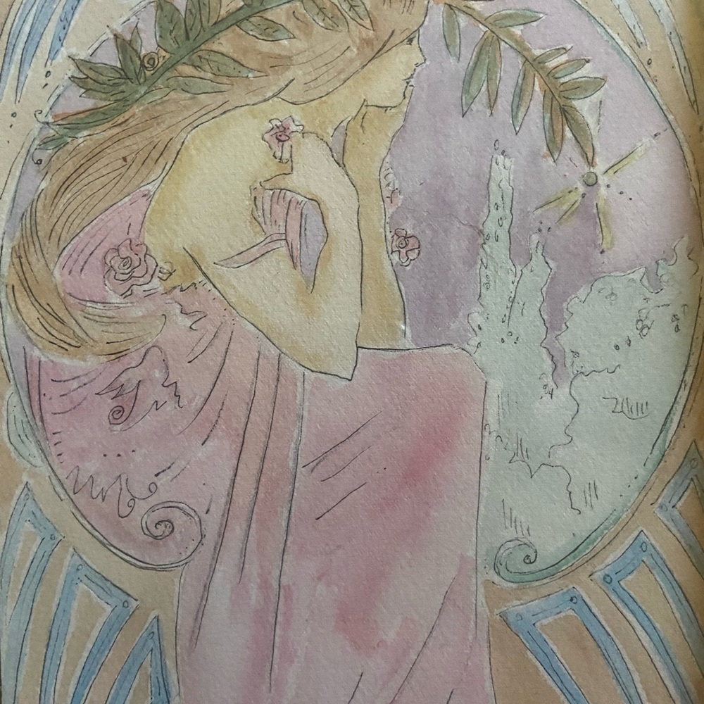 original watercolor painting, framed